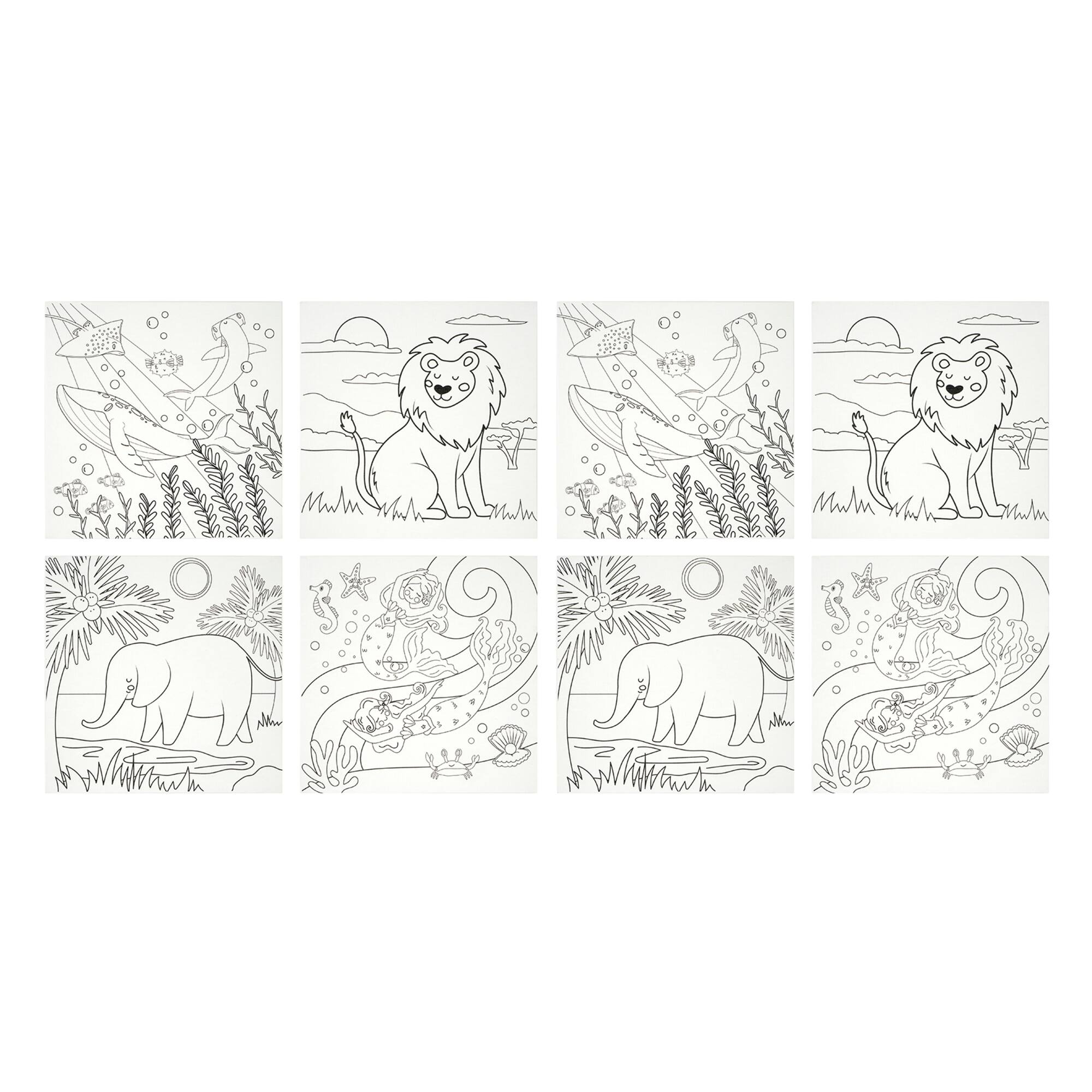 Pre-Printed Canvas Panels, 8ct. by Creatology™